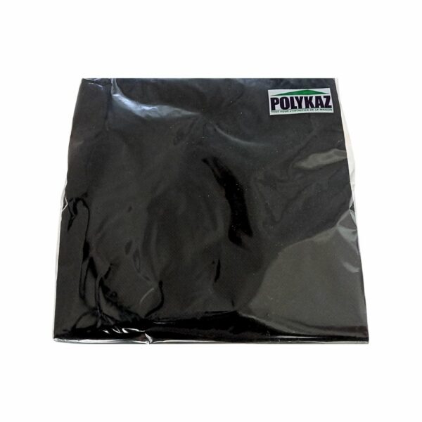 40 serviettes de table noir 38 x 38 cm Polykaz