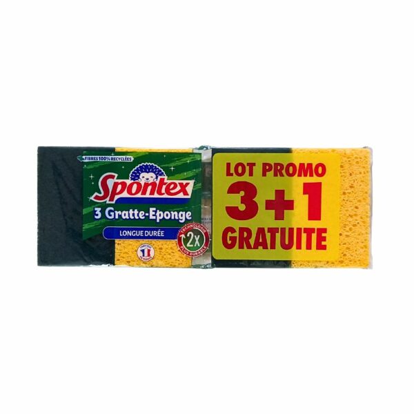 Gratte-Eponge longue durée 3+1 GRATUITE Spontex