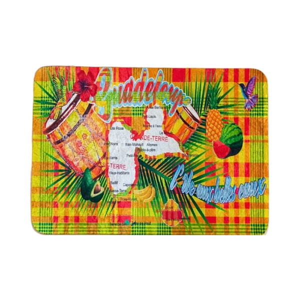 Tapis de bain Guadeloupe L'île aux belles eaux 50 x 70 cm