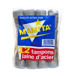 12 tampons laine d'acier qualité ultra fine