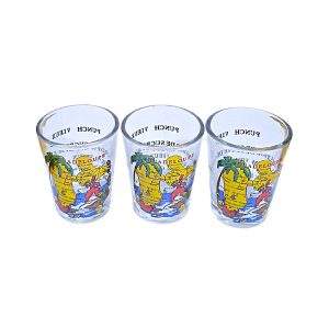 3 verres à punch Guadeloupe 5cl