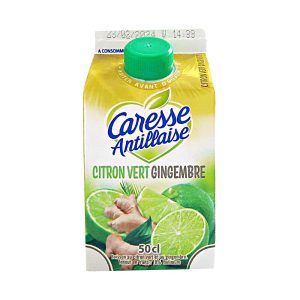 Jus de fruit citron vert gingembre Caresse Antillaise 50cl