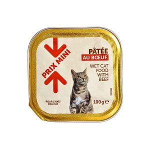 Pâtée au boeuf pour chat 100g