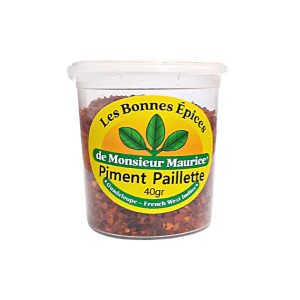 Piment Paillettes Les Bonnes Épices de Monsieur Maurice 40g