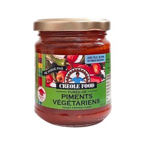 Purée de piments végétariens Créole Food 180g