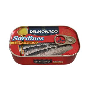 Sardines à l'huile végétale Delmonaco 125g