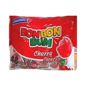 Sucettes Bon Bon Bum cerise Colombina x48